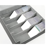 Maxbell Card Deck Case Card Storage Box for Collectible Basketball Cards Sport Cards gray Lining