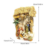 Maxbell LED Lamp Decorative Piece Nativity Scene Set for Desktop Shelf Office