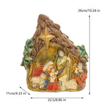 Maxbell LED Lamp with Light Sculptures Nativity Scene Set for Shelf Home Living Room