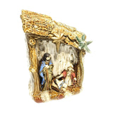 Maxbell LED Lamp Holy Family Sculptures Nativity Figurines for Car Desktop Christmas