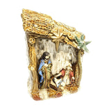 Maxbell LED Lamp Holy Family Sculptures Nativity Figurines for Car Desktop Christmas