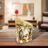 Maxbell LED Lamp Holy Family Sculptures Nativity Figurines for Car Desktop Christmas