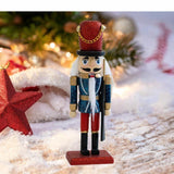 Maxbell Christmas Nutcracker (16cm Tall) Handpainted Crafts for Table Christmas Red