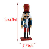 Maxbell Christmas Nutcracker (16cm Tall) Handpainted Crafts for Table Christmas Red