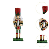 Maxbell Christmas Nutcracker (16cm Tall) Handpainted Crafts for Table Christmas Green
