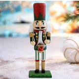 Maxbell Christmas Nutcracker (16cm Tall) Handpainted Crafts for Table Christmas Green