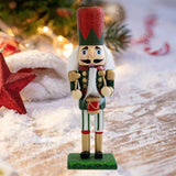 Maxbell Christmas Nutcracker (16cm Tall) Handpainted Crafts for Table Christmas Green