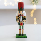Maxbell Christmas Nutcracker (16cm Tall) Handpainted Crafts for Table Christmas Green
