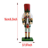 Maxbell Christmas Nutcracker (16cm Tall) Handpainted Crafts for Table Christmas Green