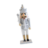 Maxbell Christmas Nutcracker (16cm Tall) Handpainted Crafts for Table Christmas Silver