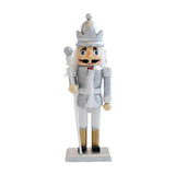 Maxbell Christmas Nutcracker (16cm Tall) Handpainted Crafts for Table Christmas Silver