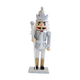 Maxbell Christmas Nutcracker (16cm Tall) Handpainted Crafts for Table Christmas Silver