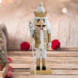 Maxbell Christmas Nutcracker (16cm Tall) Handpainted Crafts for Table Christmas Gold