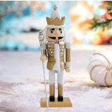 Maxbell Christmas Nutcracker (16cm Tall) Handpainted Crafts for Table Christmas Gold
