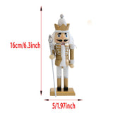 Maxbell Christmas Nutcracker (16cm Tall) Handpainted Crafts for Table Christmas Gold