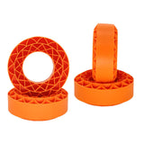 Maxbell 4 Pieces Silicone Tire Inserts Upgrade for 1/10 Scale RC Car Hobby Car Model Orange