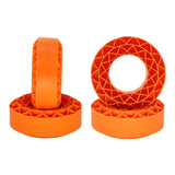 Maxbell 4 Pieces Silicone Tire Inserts Upgrade for 1/10 Scale RC Car Hobby Car Model Orange