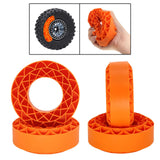Maxbell 4 Pieces Silicone Tire Inserts Upgrade for 1/10 Scale RC Car Hobby Car Model Orange