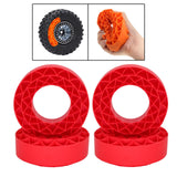Maxbell 4 Pieces Silicone Tire Inserts Upgrade for 1/10 Scale RC Car Hobby Car Model Red