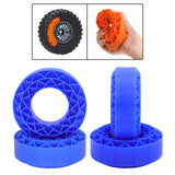 Maxbell 4 Pieces Silicone Tire Inserts Upgrade for 1/10 Scale RC Car Hobby Car Model Blue