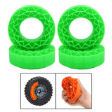 Maxbell 4 Pieces Silicone Tire Inserts Upgrade for 1/10 Scale RC Car Hobby Car Model Green