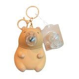 Maxbell Capybara Silicone Keychain Capybara Push to Bubble Pendant for Birthday Gift