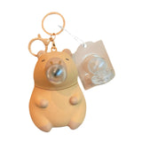 Maxbell Capybara Silicone Keychain Capybara Push to Bubble Pendant for Birthday Gift