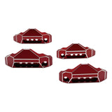 Maxbell 4 Pieces RC Shock Absorber Protection Parts Spare Parts for 10208 1:10 Scale red