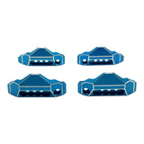 Maxbell 4 Pieces RC Shock Absorber Protection Parts Spare Parts for 10208 1:10 Scale blue