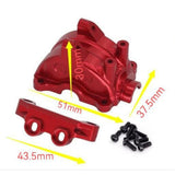 Maxbell 1:10 Scale RC Car Metal Gearbox Front Rear Gearbox Cover for TT02 Accessory Blue
