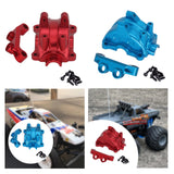 Maxbell 1:10 Scale RC Car Metal Gearbox Front Rear Gearbox Cover for TT02 Accessory Blue