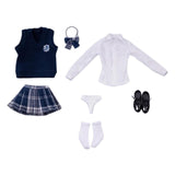 Maxbell 7Pcs 1/6 Scale Women Figure Doll Clothes for 12in Female Action Figures Accs Navy