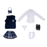Maxbell 7Pcs 1/6 Scale Women Figure Doll Clothes for 12in Female Action Figures Accs Navy