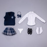 Maxbell 7Pcs 1/6 Scale Women Figure Doll Clothes for 12in Female Action Figures Accs Navy