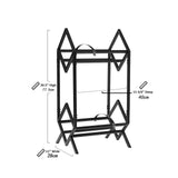 Maxbell Black Vinyl Record Stand Minimalist Record Storage Shelf for Sofa Commercial