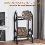 Maxbell Black Vinyl Record Stand Minimalist Record Storage Shelf for Sofa Commercial