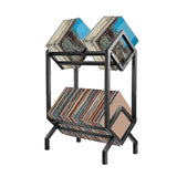 Maxbell Black Vinyl Record Stand Minimalist Record Storage Shelf for Sofa Commercial