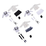 Maxbell 1:12 Scale Schoolgirl Uniform Suit for 1/12 Action Figures BJD Doll Dress up Black