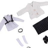 Maxbell 1:12 Scale Schoolgirl Uniform Suit for 1/12 Action Figures BJD Doll Dress up Black