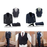 Maxbell 7 Pieces 1:6 Male Figure Doll Clothes Costume for 12" Doll Model Figures