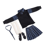 Maxbell 1/6 Scale Female Figure Doll Skirt Clothes Stylish for 12 inch Action Figure Black