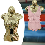 Maxbell Female Mannequin Torso Fashion Hanging Hook for Store Retail Dressmaker Form Gold