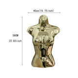 Maxbell Female Mannequin Torso Fashion Hanging Hook for Store Retail Dressmaker Form Gold