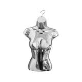 Maxbell Female Mannequin Torso Fashion Hanging Hook for Store Retail Dressmaker Form Silver