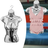 Maxbell Female Mannequin Torso Fashion Hanging Hook for Store Retail Dressmaker Form Silver