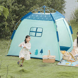 Maxbell Kids Play Tent for Boys and Girls Outdoor Tent for Party Playgrounds Picnics 120x120x108cm Blue