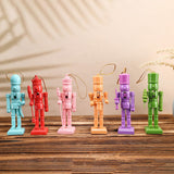Maxbell 6x Christmas Nutcracker Figures Wood Doll for Xmas Gift Shelves Thanksgiving