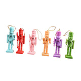 Maxbell 6x Christmas Nutcracker Figures Wood Doll for Xmas Gift Shelves Thanksgiving