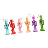 Maxbell 6x Christmas Nutcracker Figures Wood Doll for Xmas Gift Shelves Thanksgiving