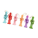 Maxbell 6x Christmas Nutcracker Figures Wood Doll for Xmas Gift Shelves Thanksgiving